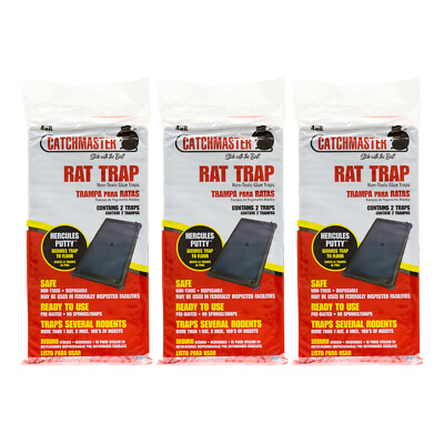) Rat Mouse Lizard Snake Glue Traps Catchmaster 48r