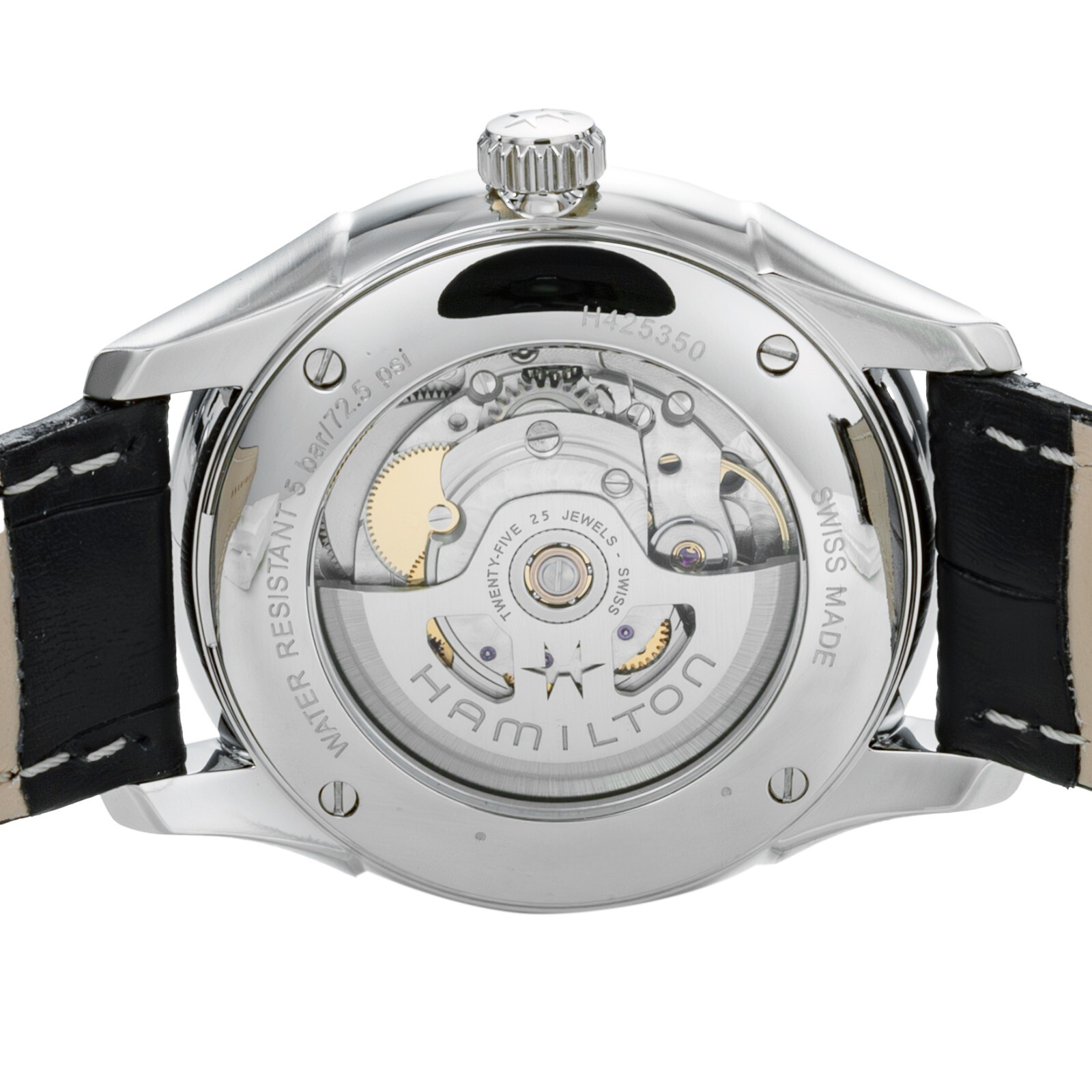 Pre-owned Hamilton Jazz Master H42535730 Automatic Stainless Steel Leather Men's