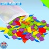 155 PCS Wooden Pattern Blocks Set, 24 Double-Sided Design Cards(48 Patterns) Geometric Shape Puzzle Fun Tangram Montessori Learning Toys for Kids Ages 4-8 (A Storage Bag and A Gift Box)