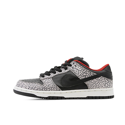 Nike sb dunk low supreme black cement clearance