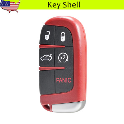 Key Shell for Dodge Challenger Charger Durango Jeep Chrysler 300 Remote Fob Red