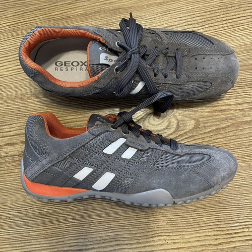 Geox Men's Uomo Snake 96 Fashion Sneaker in Gray \u0026 Orange Size 7 | eBay