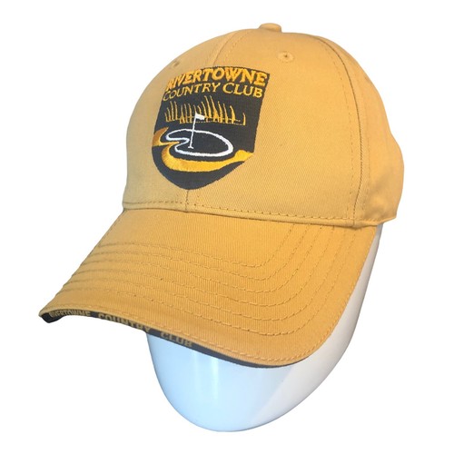 Rivertowne Country Club Charleston SC Head Covers Beige Adjustable Strapback Hat