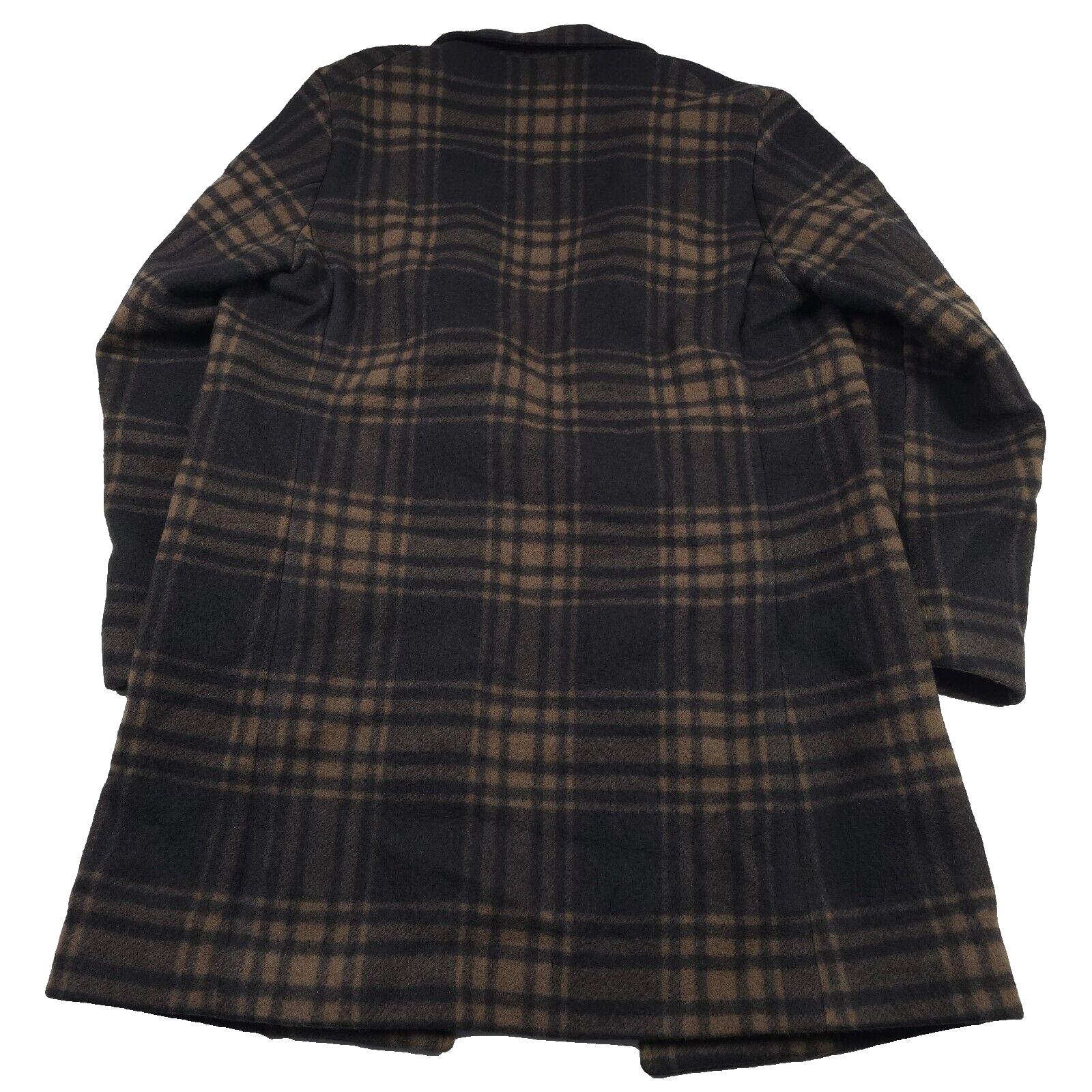 Pre-owned Hugo Boss $795  C-cam-234 Relaxed Fit Black Check Wool Top Coat Mens Size 40r