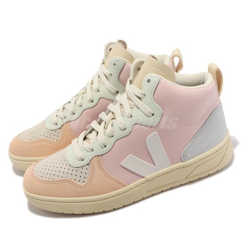 Женские повседневные кроссовки Veja V-15 Leather Petale White Pink Multi VQ0203142A