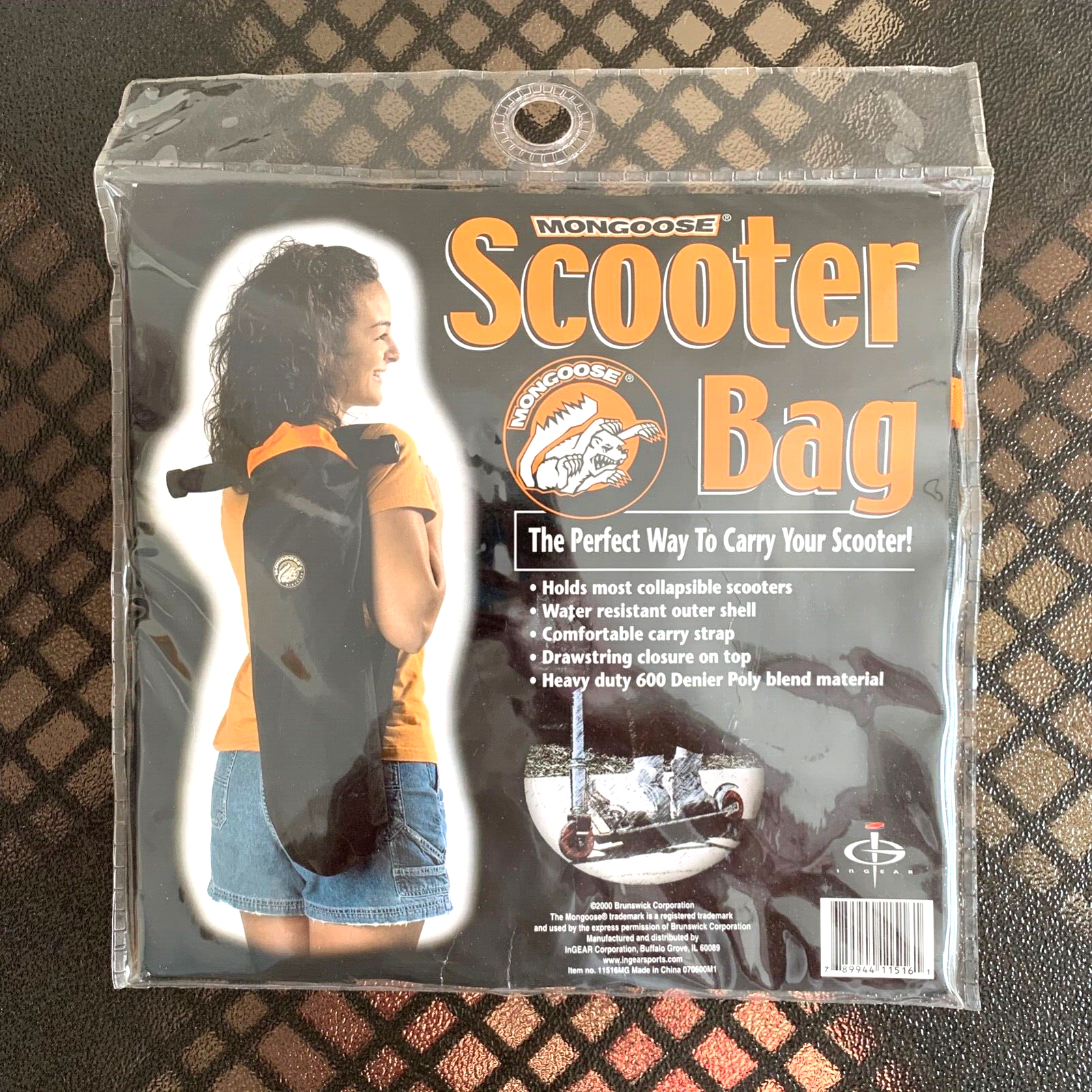 Mongoose Scooter Shoulder Carry Bag 2000 Brunswick black water resistant