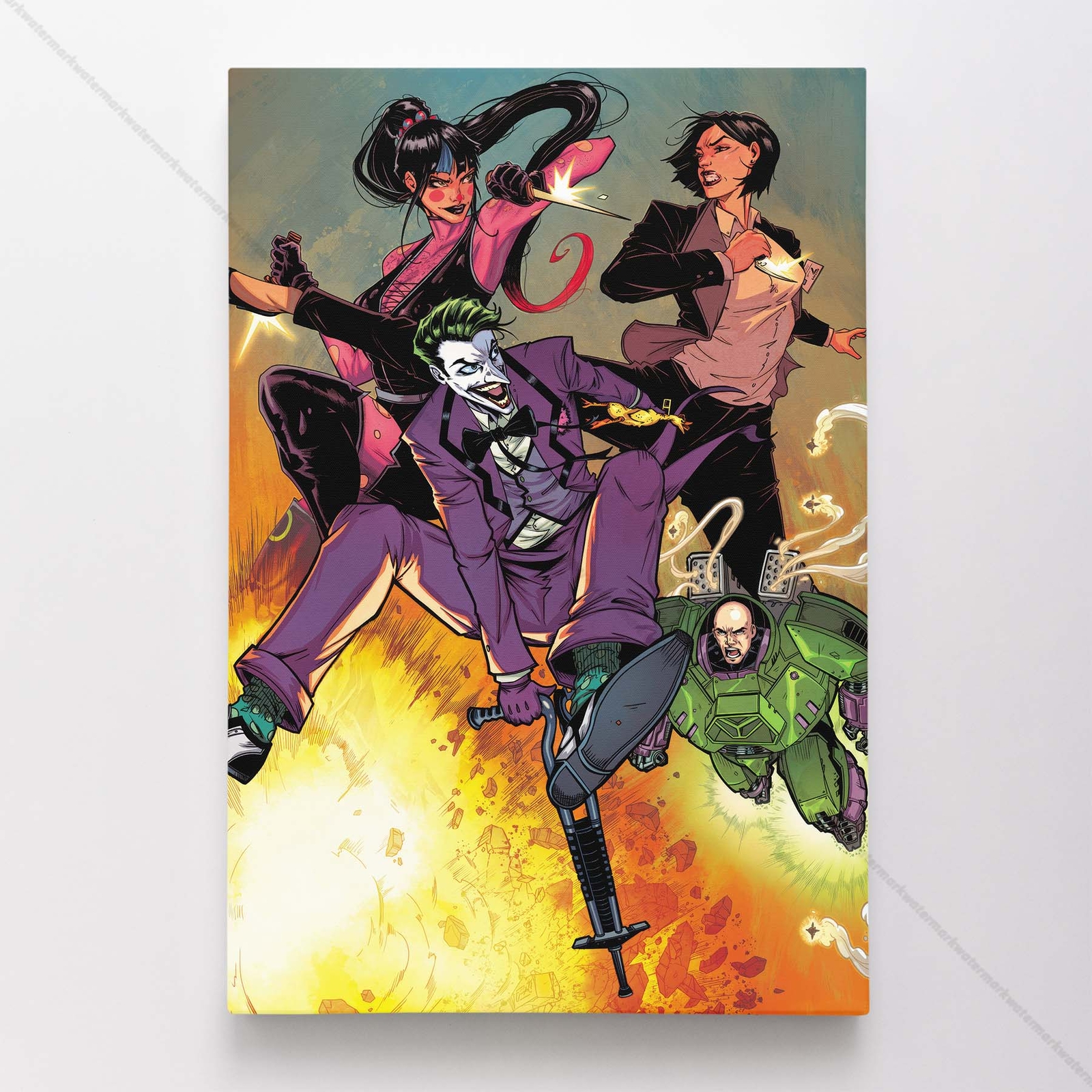 Joker Poster Canvas DC Comic Book Cover Art Print #10315