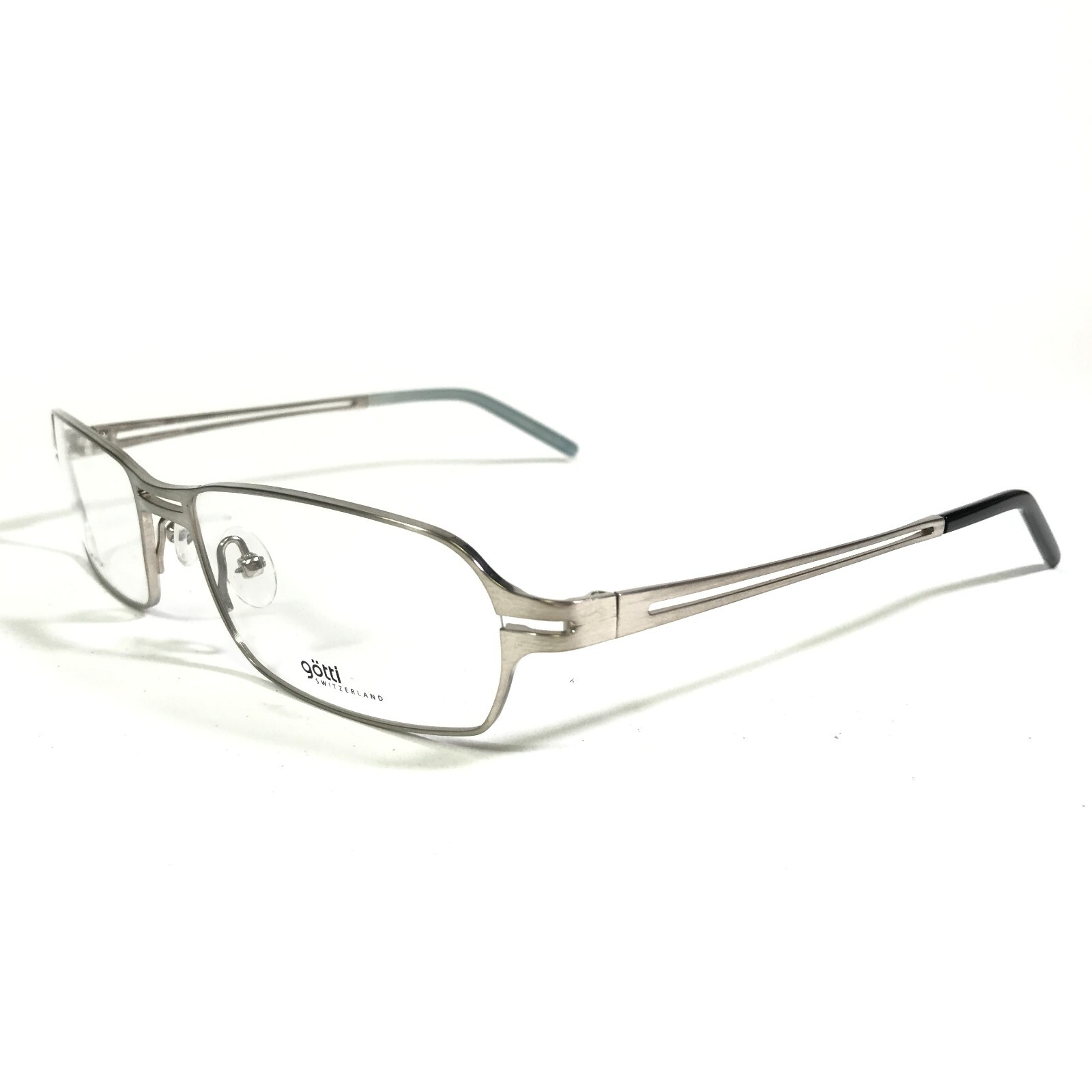 Gotti Switzerland FAI SLB Eyeglasses Frames Silver Rectangular 55-17-135