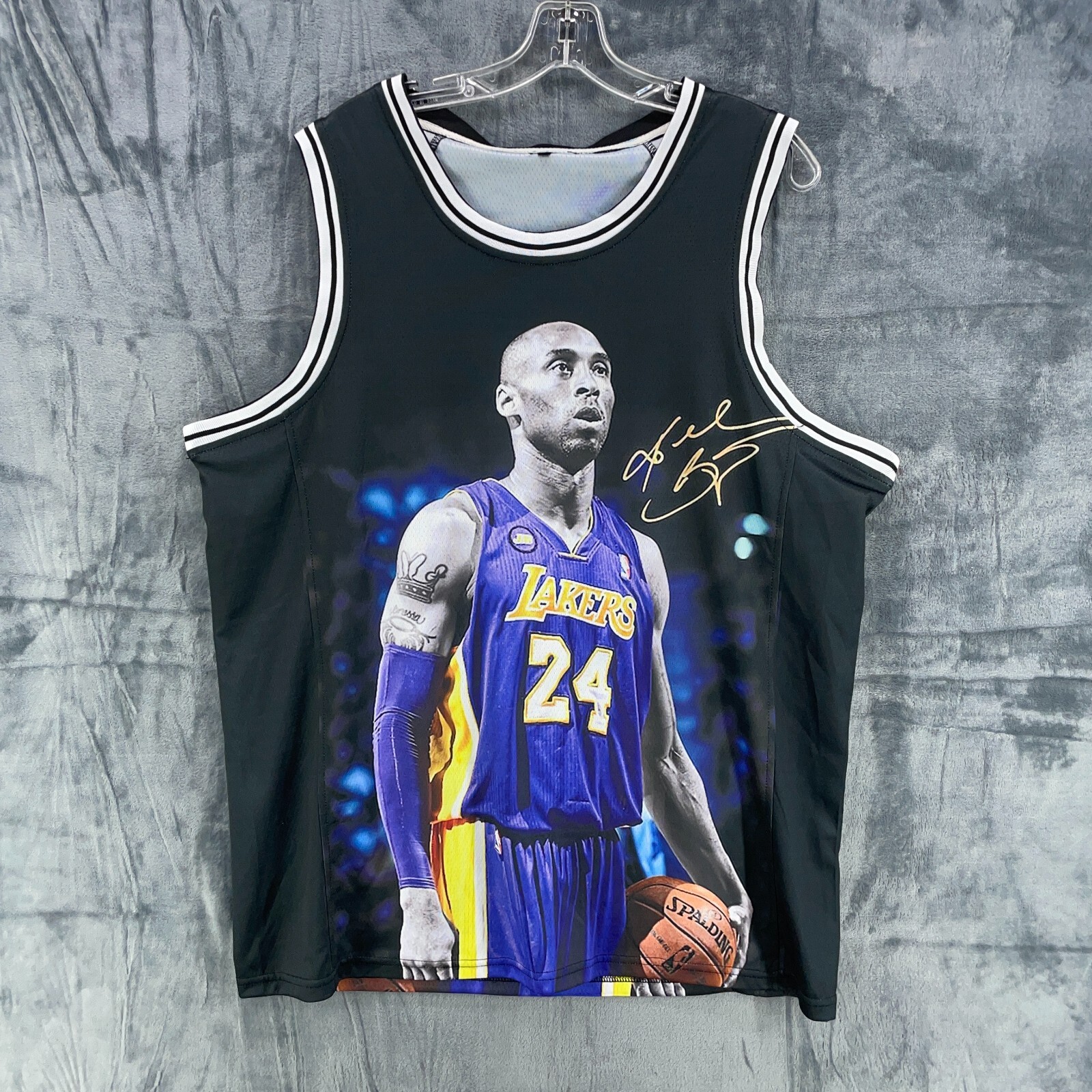 Kobe Bryant 2 Sided Photo Basketball Jersey Facsimile Auto