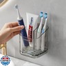 Toothbrush Holders for Bathrooms, 3 Slots Detachable Electric Toothbrush Holder Wall Mounted with Divider, Removable Tooth Brush and Toothpaste Holder Organizer for Bathroom/Kitchen/Office