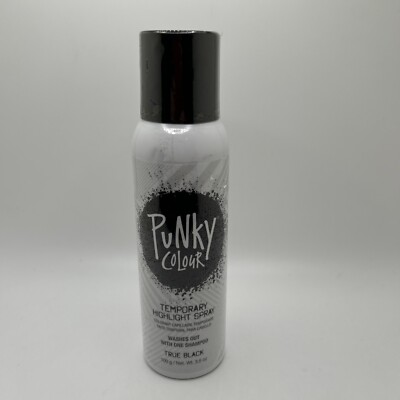 Punky Colour Temporary Highlight Spray True Black 3.5 oz Hair Color Spray