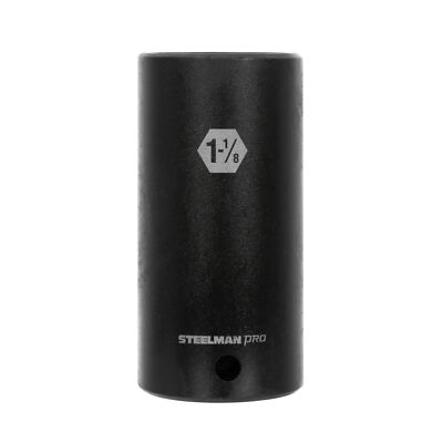 STEELMAN PRO 1/2-Inch Drive 1-1/8-Inch Deep 6-Point Impact Socket, 60514