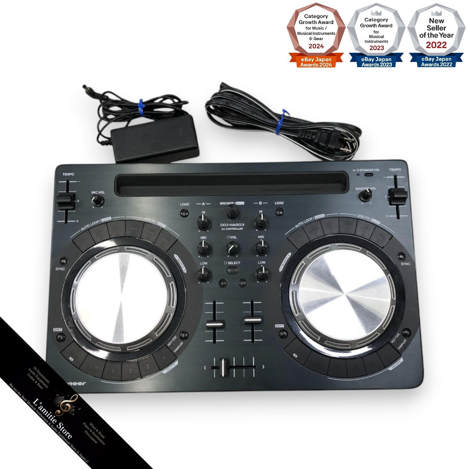 【箱・付属品完備】Pioneer DJ DDJ-WEGO3 コントローラー 箱・付属品完備】Pioneer DJ DDJ-WEGO3 コントローラー