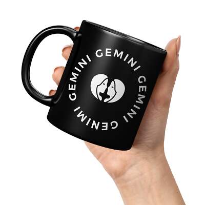 Gemini Black Mug