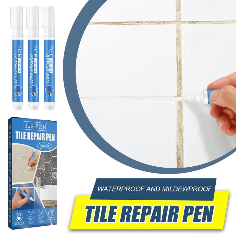 *GROUT PEN*Revives & Restores Tile Grout Waterproof White Tile Paint Marker 3PCS