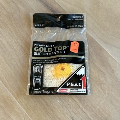 NIP (2) Coleman Leisure Line Heavy Duty Gold Top Slip-on Mantles 51-112G