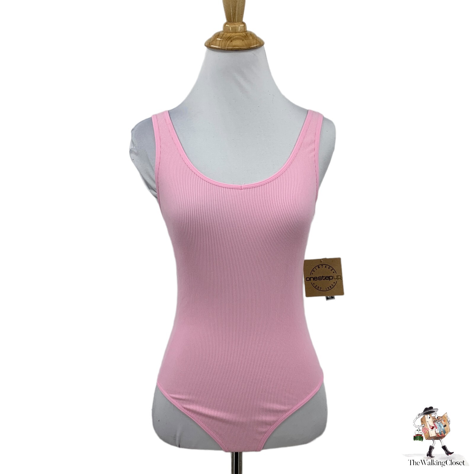 TFW49　SLEEVELESS ONEPIECE　Lサイズ ピンク TFW49 ティーエフダブリュー ワンピース HIGH NECK ONPIECE