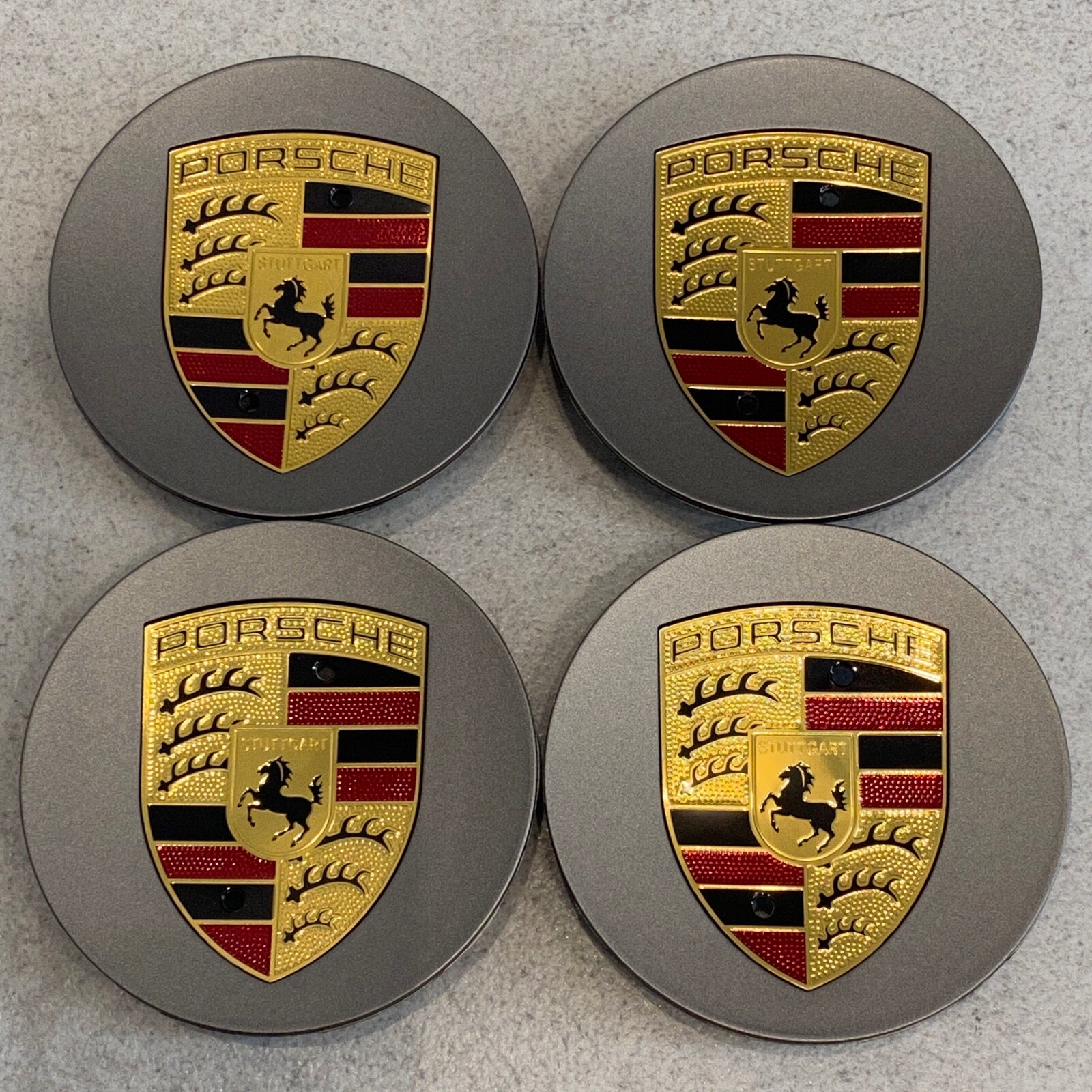 Genuine Hub Caps Concave Platinum Porsche 911 Boxster Cayman 