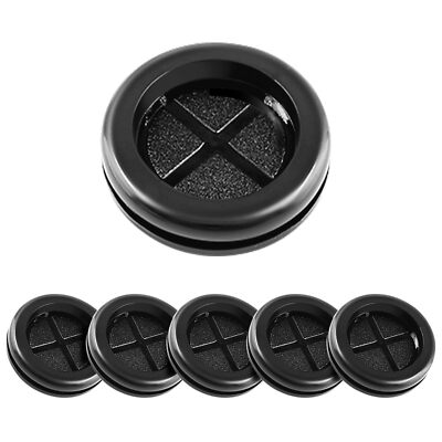 6 Pcs 2 Inch Rubber Grommet 1-11/16'' Inside Diameter 2'' Drill Hole Double-Sided
