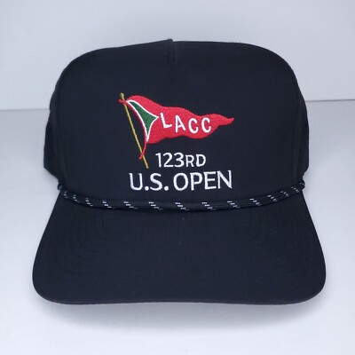 LACC 123rd US Open Trucker Hat Cap Snap-Back Black Short Par Embroidered