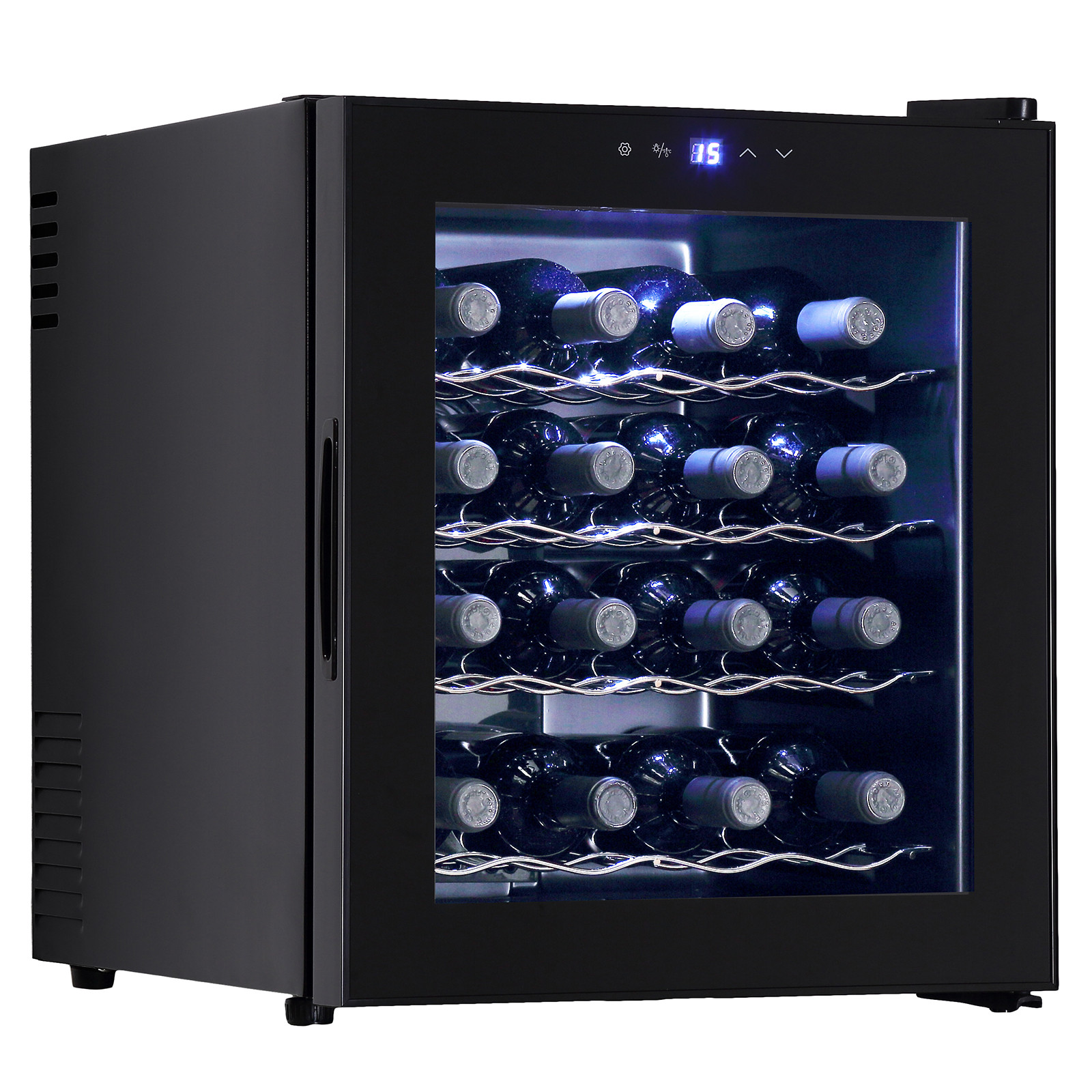 16 Bottles Wine Cooler Fridge Bar Rack Cellar Storage Holder