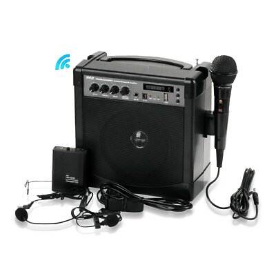 Portable PA Speaker Amplifier & Microphone System, Bluetooth