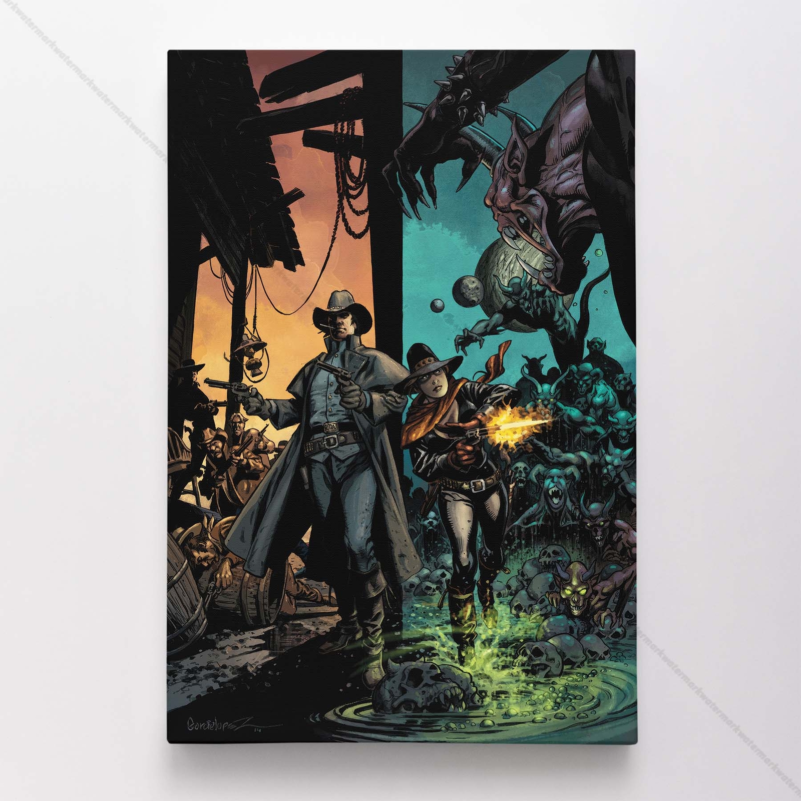 All-Star Western Poster Canvas DC Comic Book Cover Art Print #2928