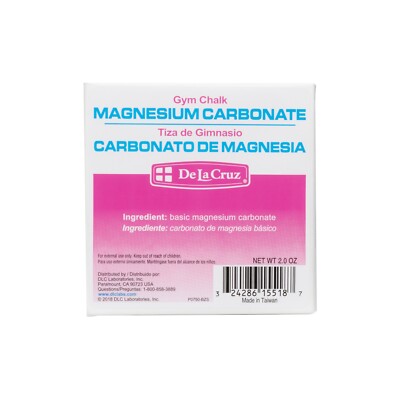 De La Cruz Pure Gym Chalk  / Magnesium Carbonate (Carbonato de Magnesio) 2 OZ.