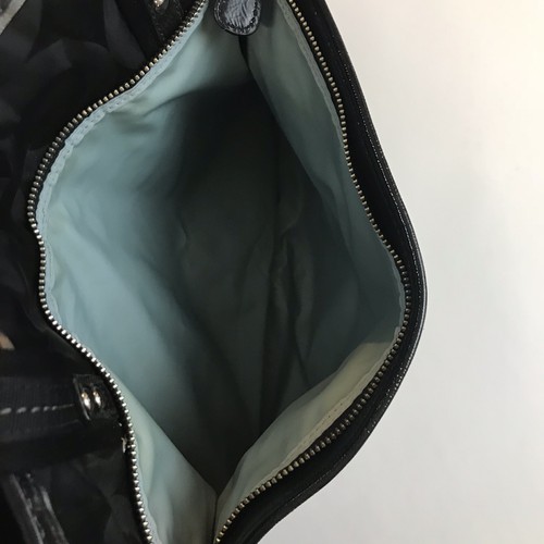 Coach Diaper Bag Tote Large Crossbody Shoulder Solid Black Signature C Nylon