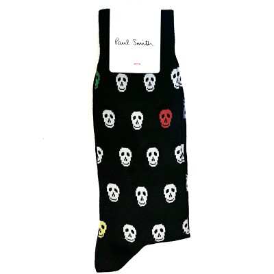 PAUL SMITH Mens Skull Socks Black O/S (MSRP $30)