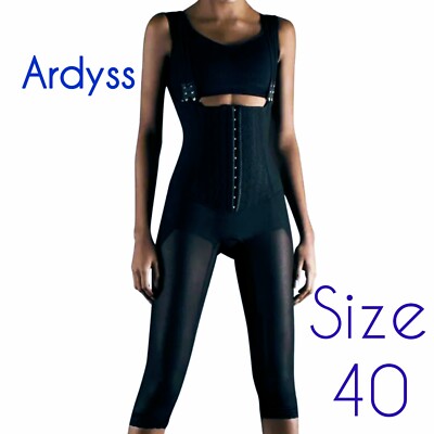 Ardyss Body Magic Long Body Shaper Black Fajas  Instant Tummy Tuck Boman Size 40