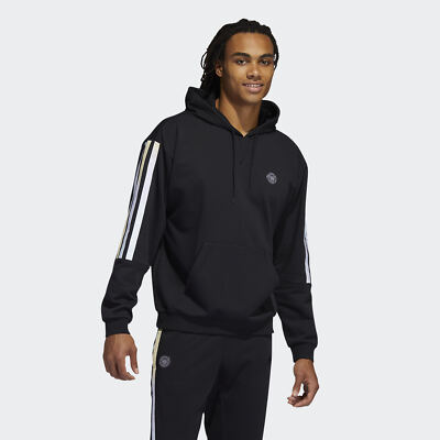 Adidas Basketball Donovan Mitchell Pullover Hoodie Mens Black Sportswear Hoody