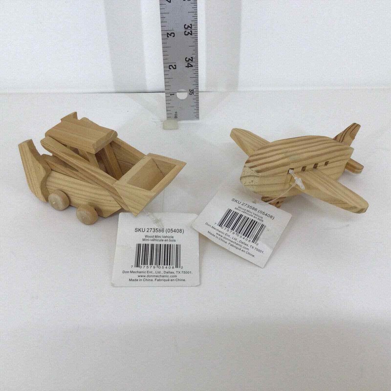 Wood 4 inch Toy Plane / Skip Loader - Unfinished