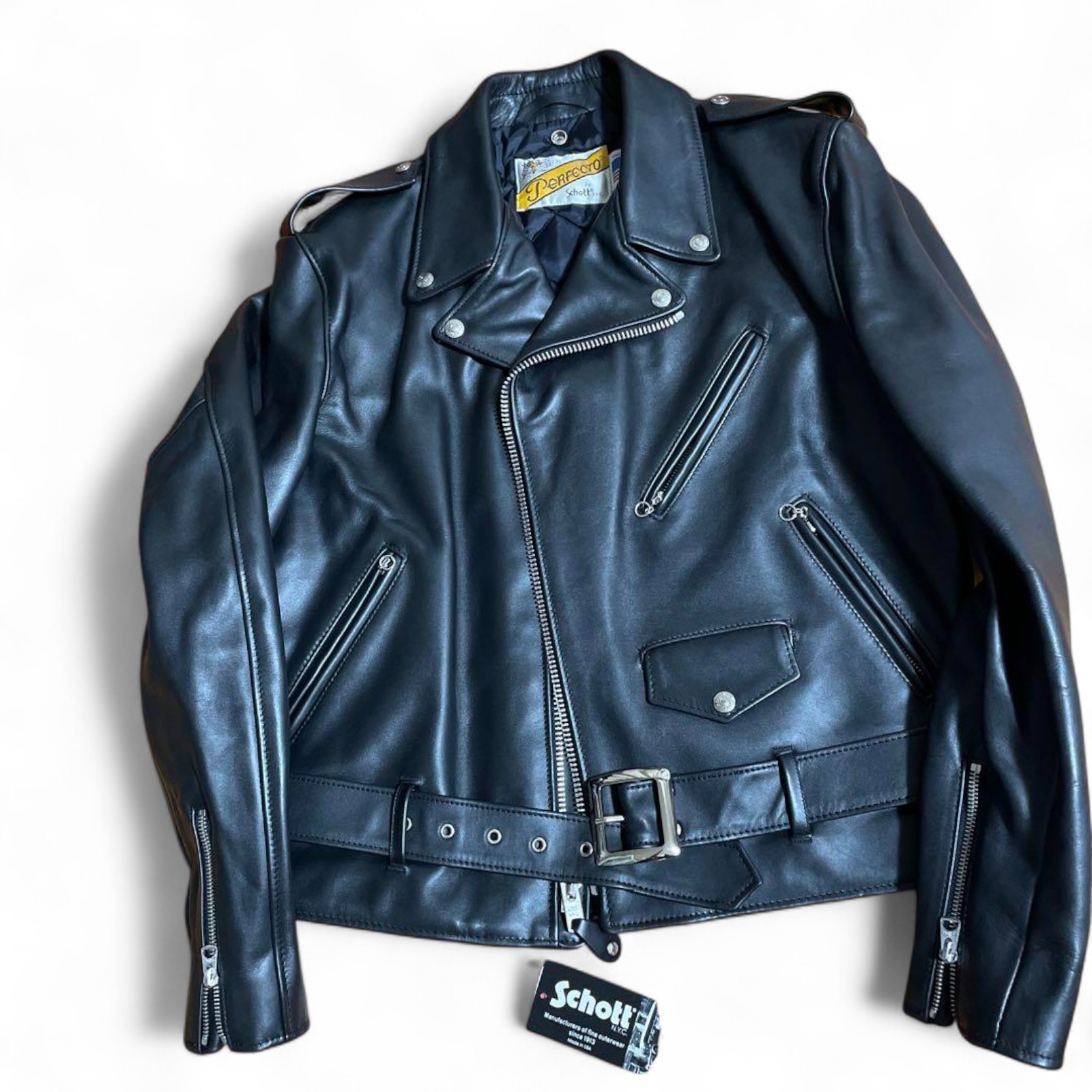 Schott 618 Perfecto Size 44 Steerhide Leather Motorcycle