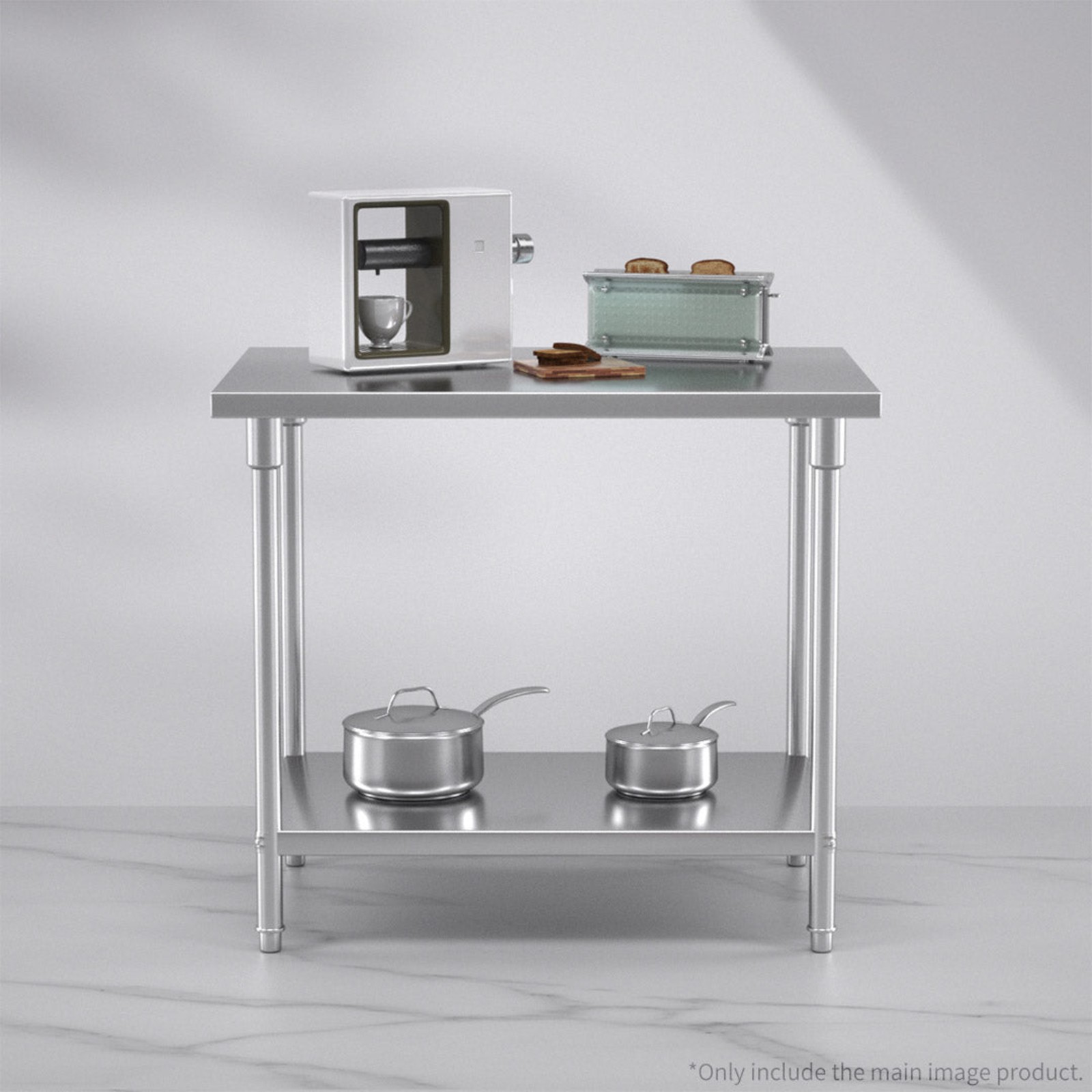 SOGA Commercial Stainless Steel Work Bench 100 x 70 x 85cm - Product image 4