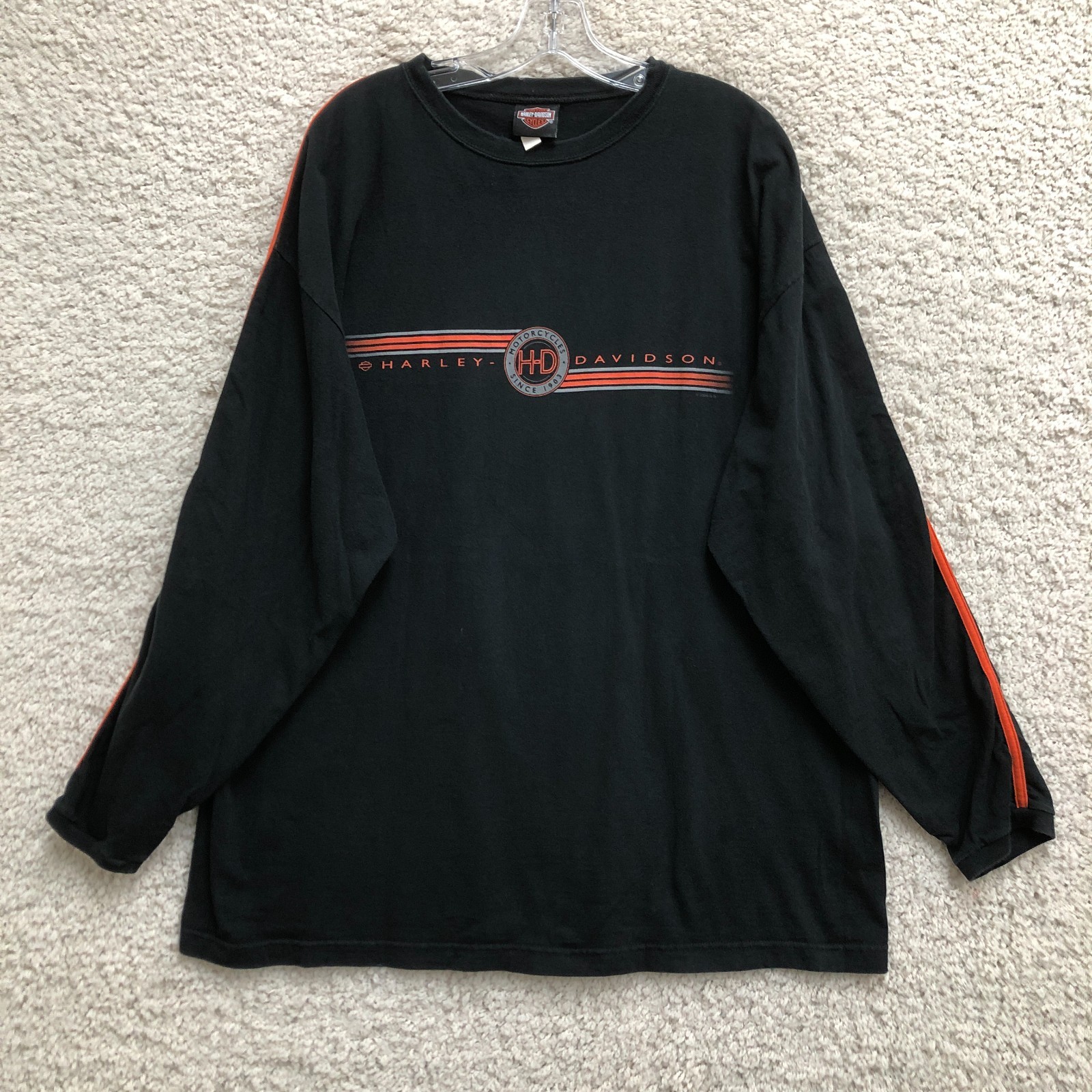 Harley Davidson Top Shirt 3XL Adult Black Pullover Bedford Texas Y2K Moto Mens