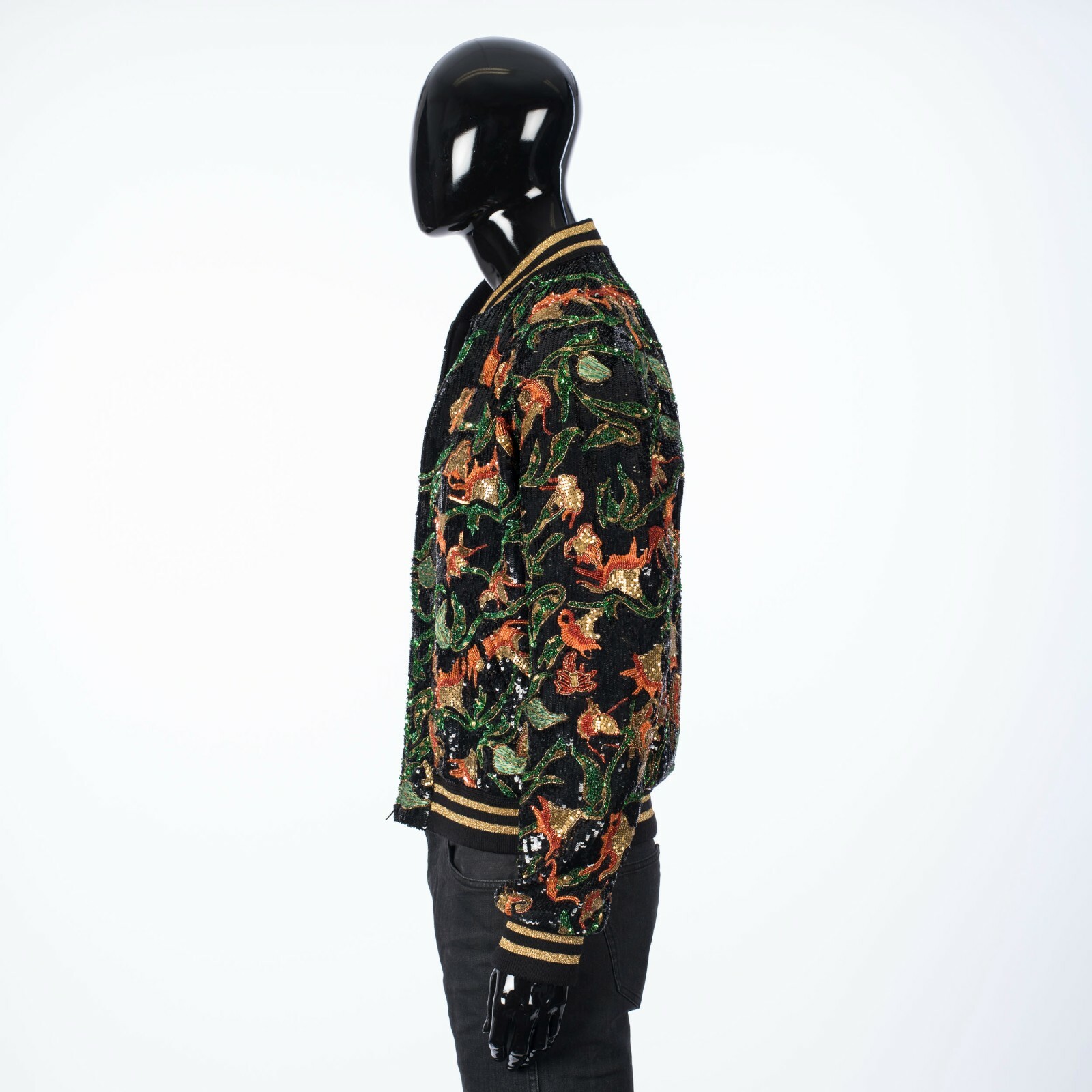 Pre-owned Celine 20900$ Sequins Embroidered Teddy Jacket In Multicolor