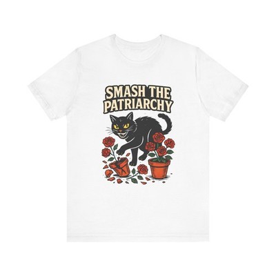 Smash the Patriarchy cat tee | Graphic T-Shirt, floral design
