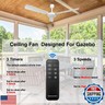 bestmoument 28-Inch Outdoor Ceiling Fan for Gazebo Indoor/Outdoor RV Camping Tent Canopy Beach，3-Speed 3-Timer，12V Remote Control ，Patio Pergola (white)