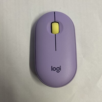 Logitech Pebble M350 Wireless Bluetooth Mouse Lavender Lemonade No Receiver