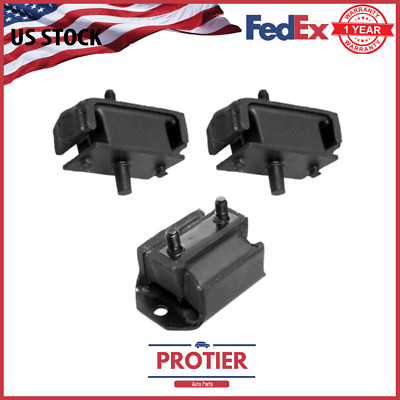 Engine Motor & Trans Mount Set 3PCS for 1986-1993 Mazda B2000/ B2200 2.0L / 2.2L