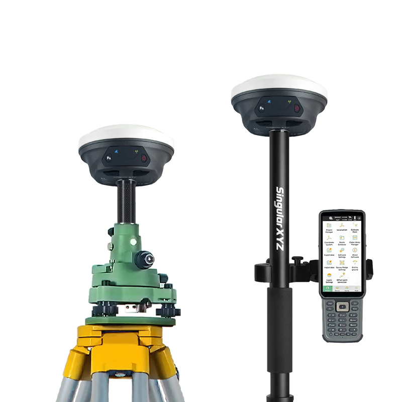 Without Tribrach Tripod Pole E1 GNSS Receiver Set High Precision RTK 2cm Accura