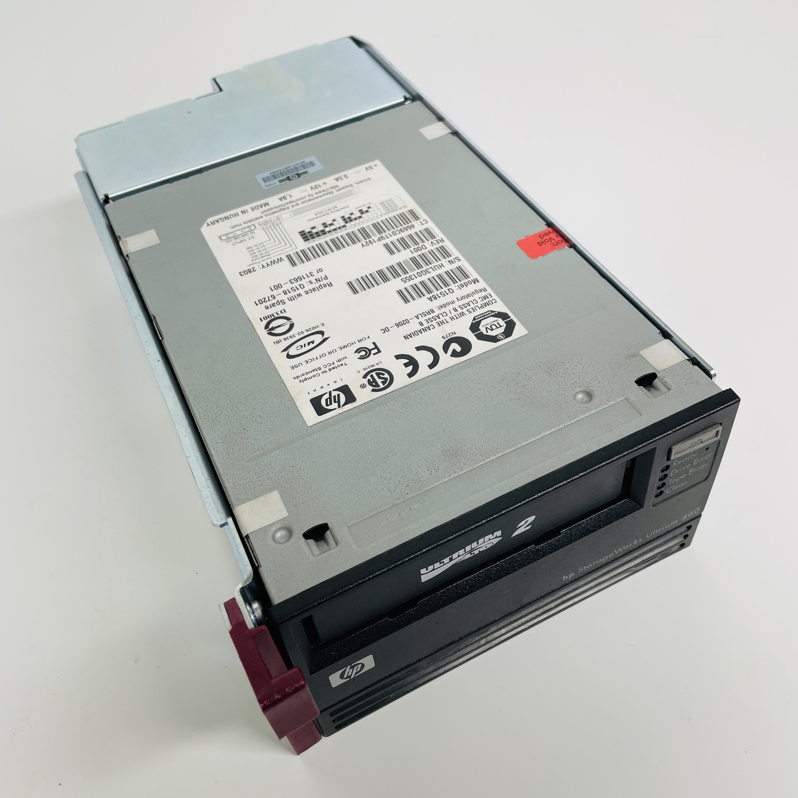 HP BRSLA-0206-DC 311663-001 StorageWorks Ultrium 460 LTO-2 SCSI Tape Drive