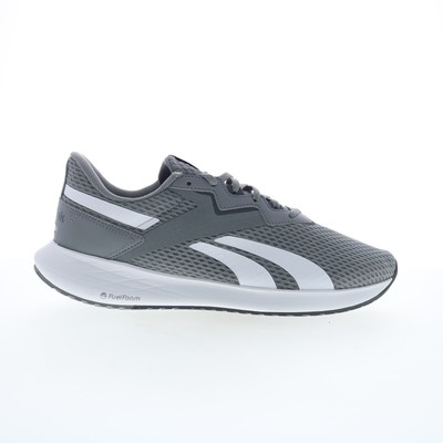 Мужские серые парусиновые кроссовки Reebok Energen Plus 2 на шнуровке