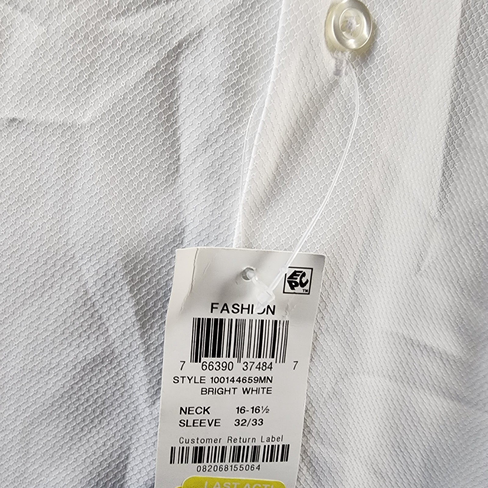 Alfani Regular Fit Travel Ready Dress Shirt Men's 32-33/16-16.5 Bright White~ - Picture 7 of 13