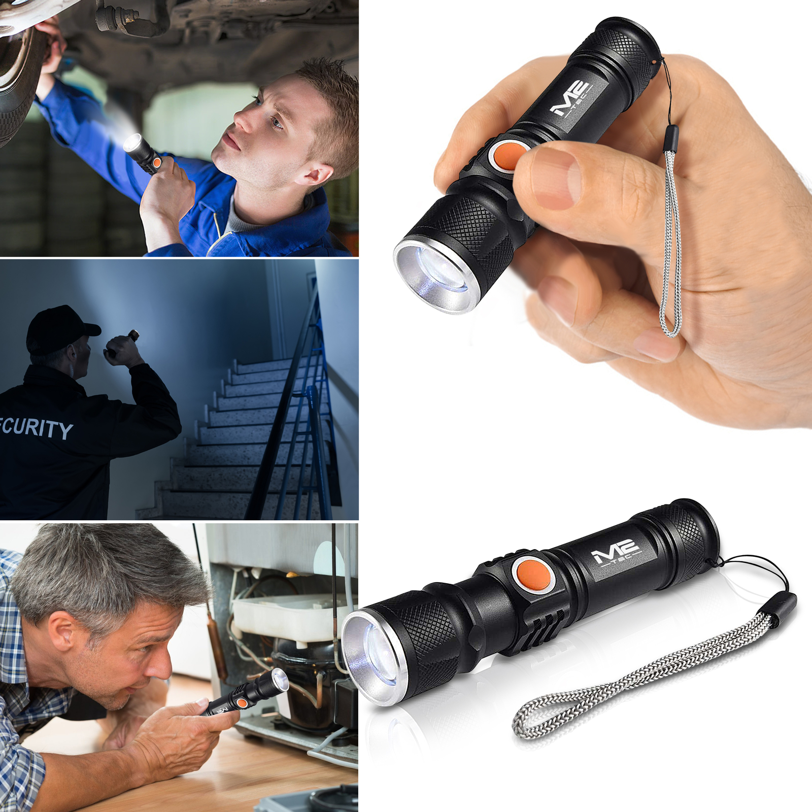 2x Starke LED USB Taschenlampe Polizei Swat Wiederaufladbar Cree 1200Lumen Lampe eBay