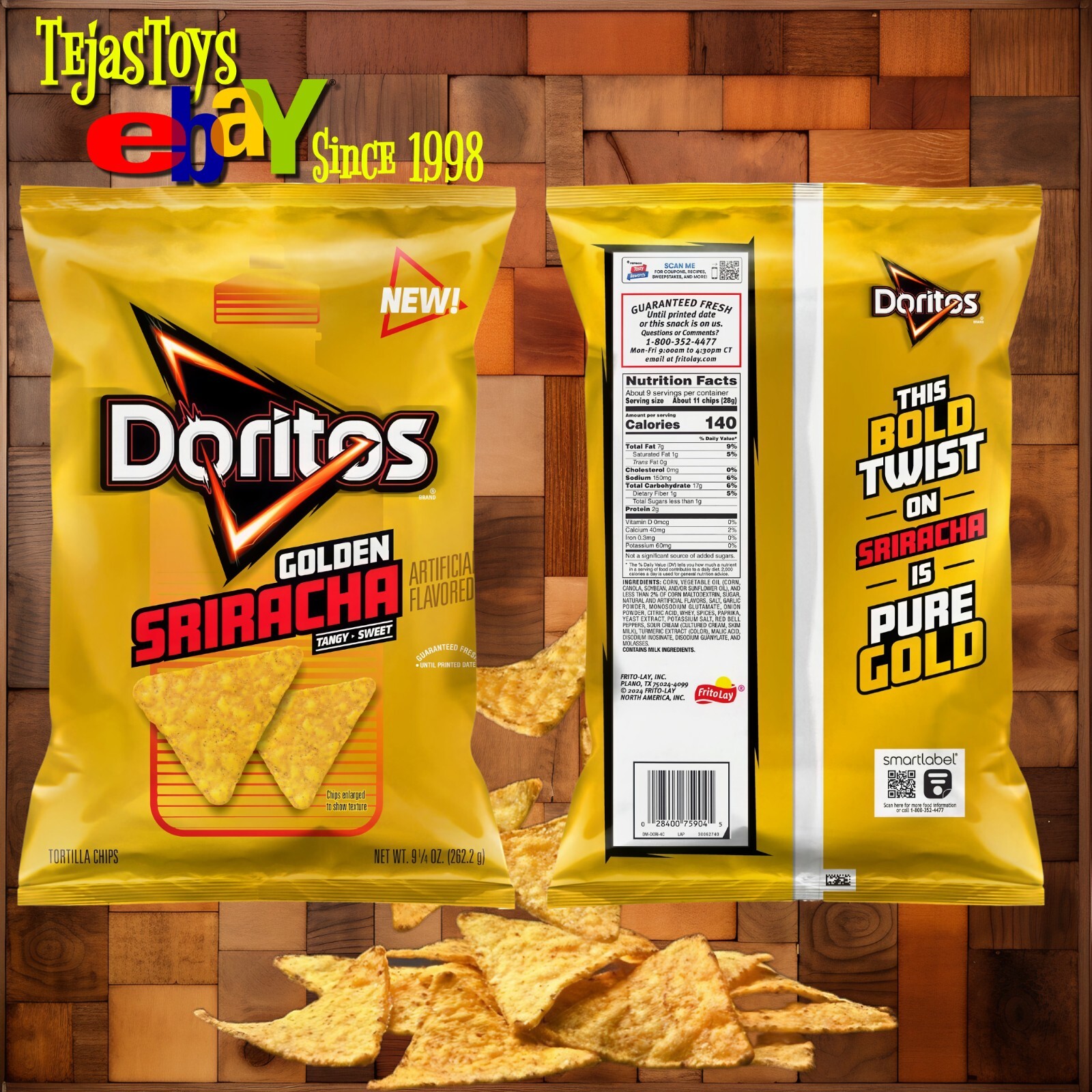 NEW Limited Edition Doritos GOLDEN SRIRACHA Tangy Sweet