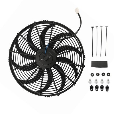 16 inch Slim Fan Kit for Universal Fit 3000CFM 2250RPM Push Pull Black