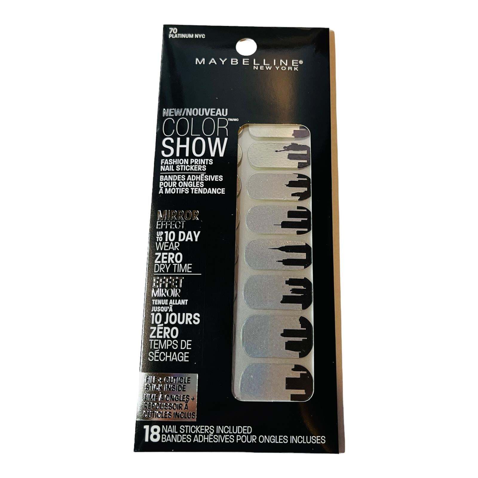 Maybelline Color Show Fashion Prints Mirror Nail Stickers #70 ...