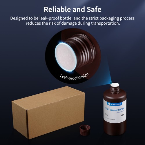 【Buy 3 Pay 2】Anycubic 1kg Grey High Speed Resin for LCD 3D Printer M5s 12k High